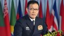 2025年9月18日，中共国防部长董军在北京国际会议中心举行的香山论坛开幕式上致辞。（图片来源：GREG BAKER/AFP via Getty Images）