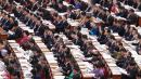 2026年3月5日，在北京人民大會堂舉行中共第十四屆全國人大會議開幕式。（圖片來源：Lintao Zhang/Getty Images）