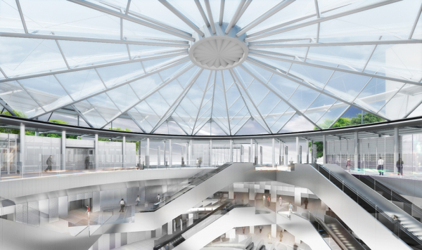 未来的Villejuif古斯塔夫·鲁西研究所车站（Copyright：Société du Grand Paris / Dominique Perrault Architecture）