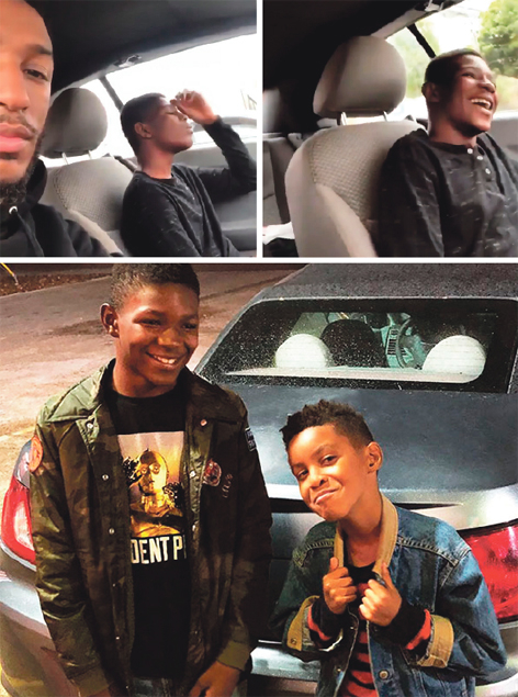 上图:父亲找到欺凌者交流,开始时少年爱理不理。回来的路上,少年已经像换了个人,笑得合不拢嘴。下图:两个孩子达成和解,而且变成了好朋友。