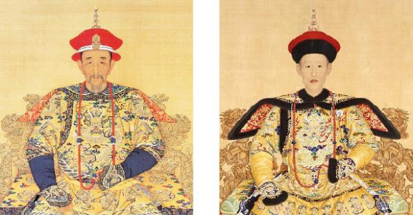 康熙(左图);乾隆(右图)
