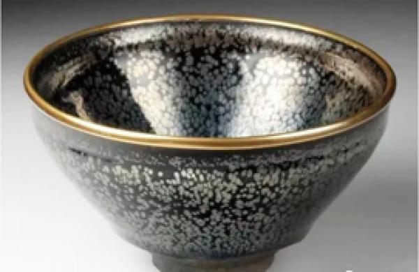 宋建窑油滴天目茶碗