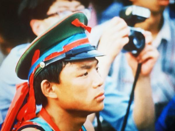 六四时期的张健（图片来自张健推特）