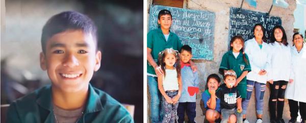 Nicanor从9岁开始就在奶奶家的后院自办学校,还自己担任校长兼老师,帮助许多弱势的孩童复学,成为当地的英雄人物。(视频截图)