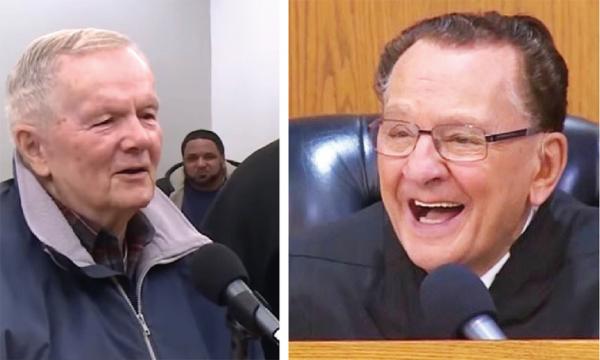 老爷爷与大法官卡普里奥(右)