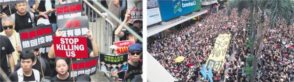 6月16日，200万名香港人再次走上街头，促港府撤回《引渡条例》。在过去的一周内，香港成为国际焦点，香港市民表现的团结、勇敢与不屈的“香港精神”，再次令外界赞叹。(图片来源/看中国)