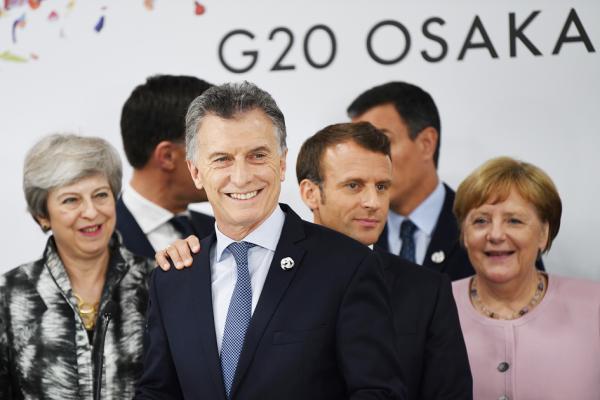 阿根廷总统(左二)和几位欧洲领导人(AFP/Getty Images)