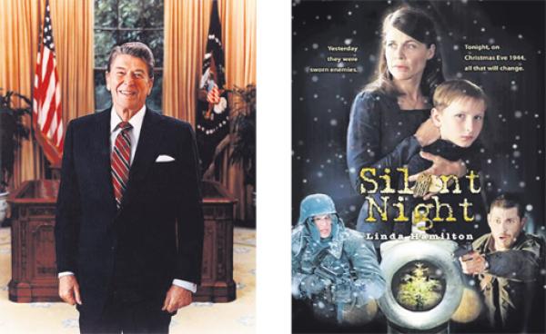 左图:已故美国总统里根(公有领域);右图:电影《寂静的夜》(公有领域)