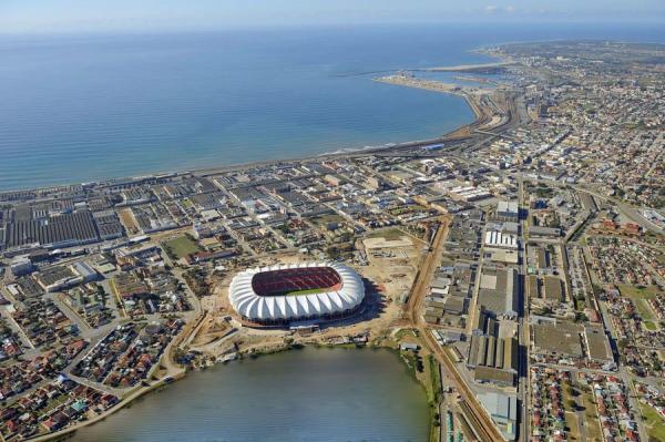 南非伊丽莎白港(Port Elizabeth)空照图。(图片来源:Ngrund/维基百科/CC BY-SA 2.0)