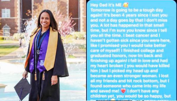 Chastity Patterson给她离世的父亲发送了一篇很长的短信。(Facebook)