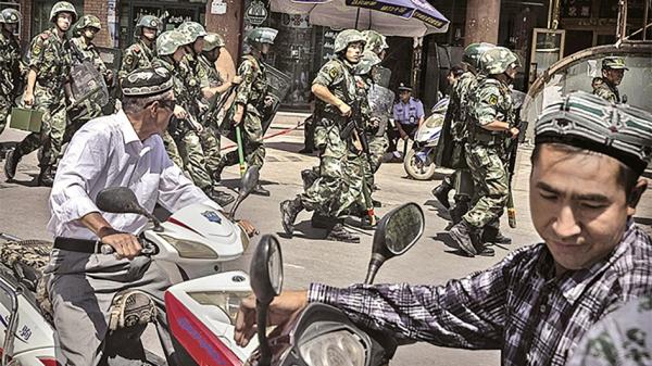 外泄密件显示,成千上万的新疆人被送入秘密集中营。(Getty Images)