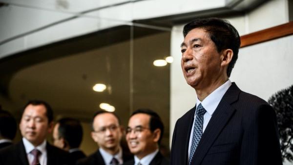 新任中联办主任骆惠宁1月6日正式走马上任,当天会见传媒记者。(图片来源:STR/AFP via Getty Images)