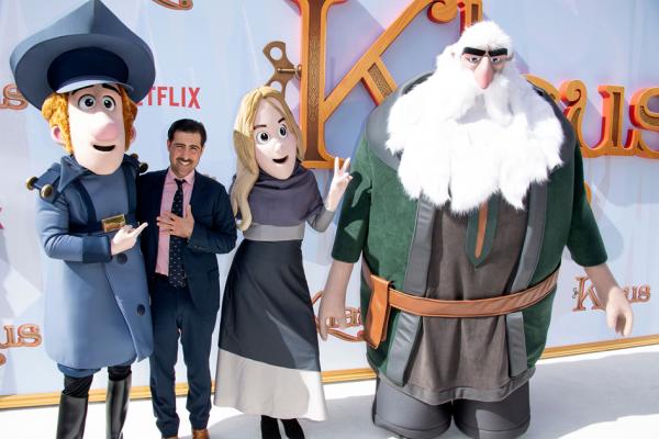 《克劳斯:圣诞节的秘密》在加拿大Westwood的首映式。(AFP/Getty Images)