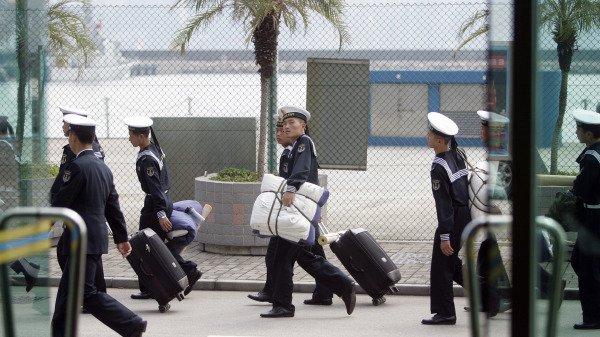 最新消息是中共海军爆发疫情,潜艇部队更加高危。(图片来源: ALEX HOFFORD/AFP/Getty Images )