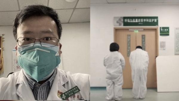 中国武汉肺炎疫情中第一位敢讲真话的医生李文亮(左)。(图片来源:微博)
