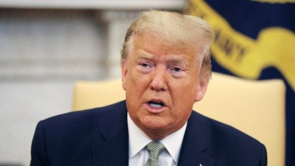 为对抗武汉病毒疫情,川普总统力推奎宁。(图片来源:Chip Somodevilla/Getty Images)