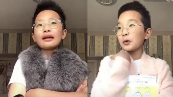 因模仿老师而爆红的中学生“钟美美”,据传因被约谈而删除了全部相关视频。(钟美美视频截图)