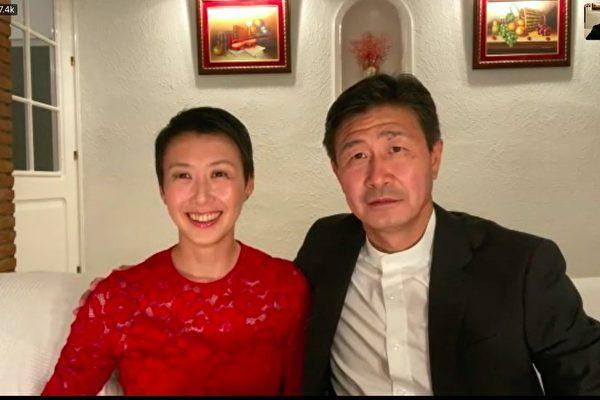 郝海东和妻子接受媒体采访。（图片来源：视频截图）
