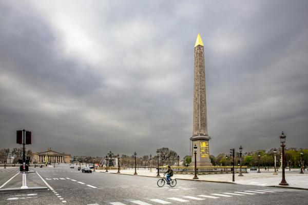 法国Covid-19疫情全国隔离时的协和广场。(123RF)