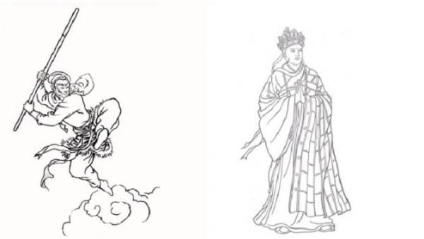 西游记角色:孙悟空、唐僧。(图片取自神韵艺术团官网)