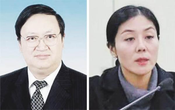 甘肃省武威市市委书记火荣贵(左)和与其搞权色交易的副市长姜保红(右)