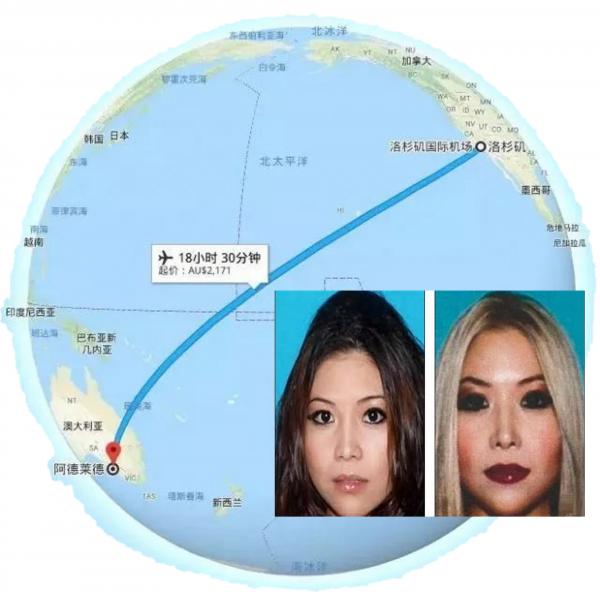 陈清玉逃亡半个地球。 右下图:陈清玉多次易容照片。