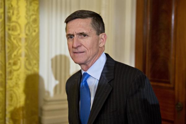 川普总统首任国家安全顾问迈克尔·弗林（Michael Flynn）将军。（图片来源：Andrew Harrer/Pool/Getty Images）