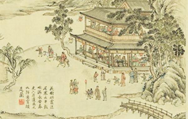 古代每逢冬至后都会举行消寒会（公有领域）