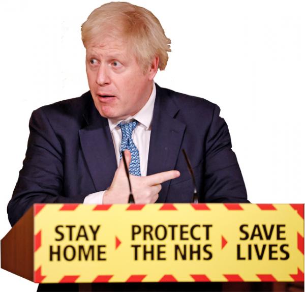 英国首相约翰逊发表讲话。(Getty Images)