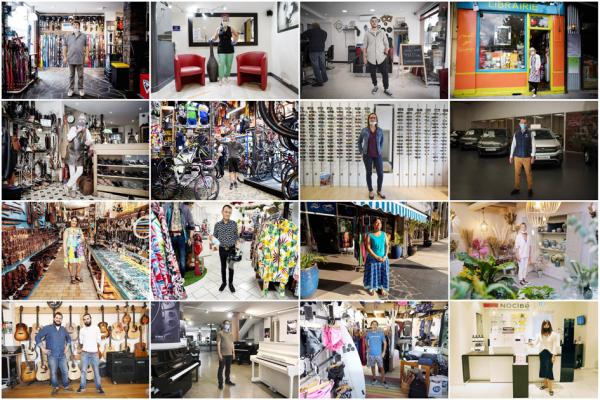 法国疫情下,一些商家的员工或老板在其店铺内的留影,摄于2020年5月至6月。(JEFF PACHOUD,VALERY HACHE,LIONEL BONAVENTURE,FRANCK FIFE,PHILIPPE LOPEZ,NICOLAS TUCAT,LOIC VENANCE,SULIANE FAVENNEC,SEBASTIEN BOZON,FREDERICK FLORIN,RICHARD BOUHET/AFP via Getty Images)