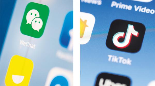 微信（左）和抖音（右）（Getty Images)