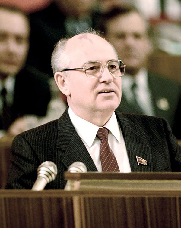 前苏联领导人戈尔巴乔夫的演讲照(Jbarta/Wikipedia/CC BY-SA 3.0)