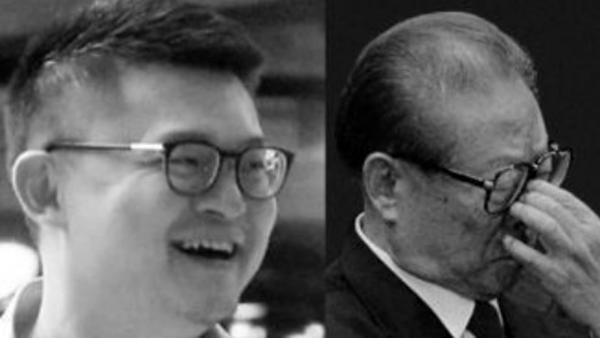 江志成(左);江泽民(右)