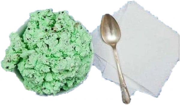 薄荷和巧克力碎冰淇淋