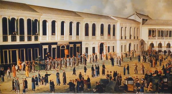 1807年的十三行外贸易特区夷館
