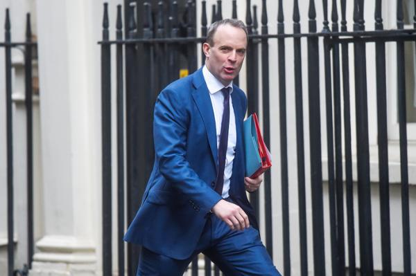 英国外交大臣拉布(Dominic Raab)(Peter Summers/Getty Images)