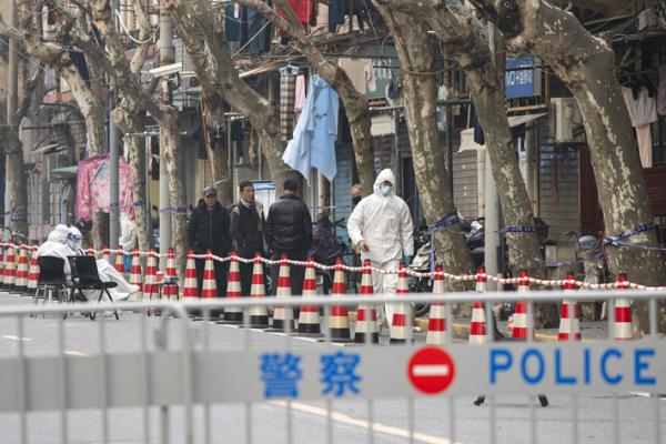 2021年1月疫情期间的上海黄浦区街头(Getty Images)