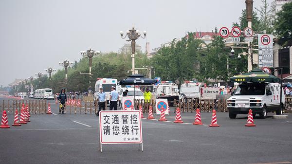 百年“党庆”,天安门附近道路被封锁(Getty Images)