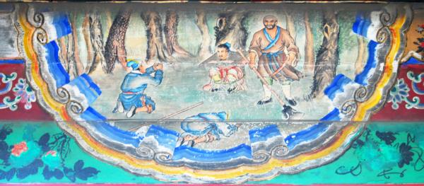 颐和园长廊彩绘：鲁智深大闹野猪林（公有领域）