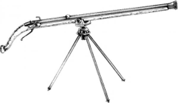 抬枪(大鸟铳),外号“九头鸟”,长3米,重24斤,有效射程200米,威力强劲。(公有领域)