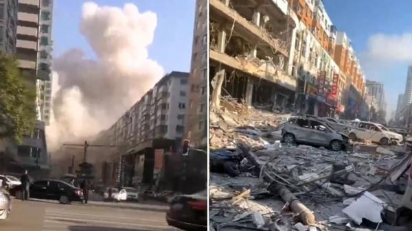 辽宁省沈阳巿一家餐馆21日上午8时20分左右发生爆炸事故。(图片来源:微博)