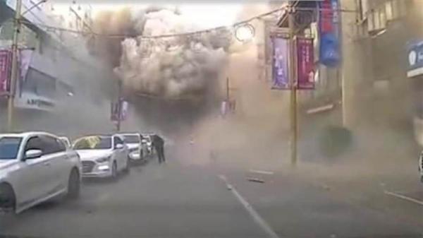 辽宁省沈阳巿一家餐馆21日上午8时20分左右发生爆炸事故。(图片来源:视频截图)