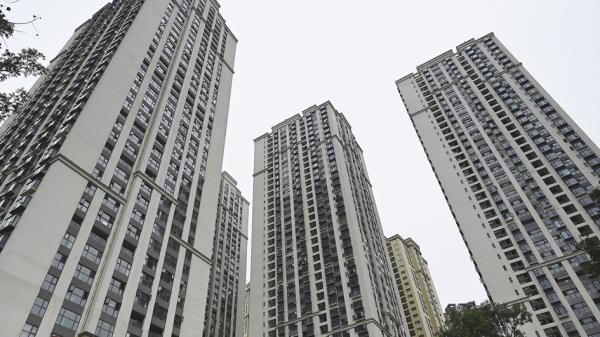 2021年10月23日昆明市的某住宅小区(JADE GAO/AFP via Getty Images)