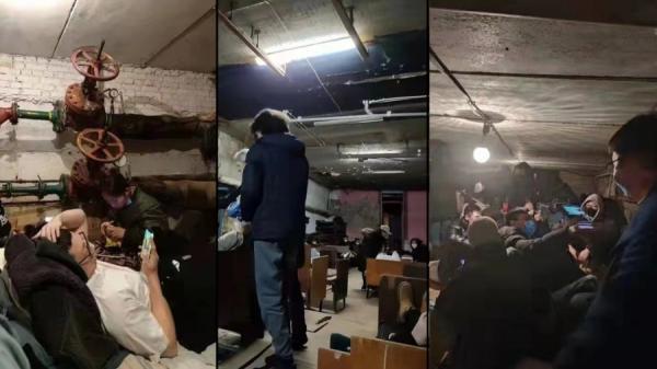 目前仍有约200名中国留学生滞留在乌克兰的东北部地区苏梅,他们在微信群求助称他们正面临食物紧缺。(图片来源:推特)