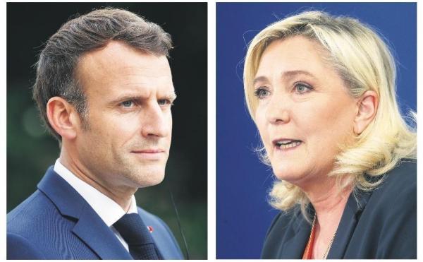 马克龙(Emmanuel MACRON)与勒庞(Marine LE PEN)(Chesnot/Getty Images)