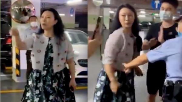 涉事女子自称其夫是当地某国企书记,并扬言“家有50台宾利”。(图片来源:网络 视频截图)