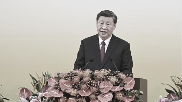 7月1日,习近平访港并发表讲话。(SELIM CHTAYTI/POOL/AFP via Getty Images)