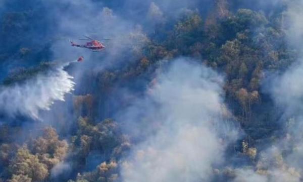 湖南多地爆森林大火。(图片来源:翻拍微博)