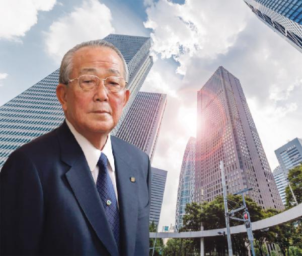 稻盛和夫(Science History Institute/Wikipedia/CC BY-SA 3.0);背景:(123RF)