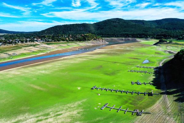 德国西部瓦尔德克附近干涸的Edersee湖(NA FASSBENDER/AFP via Getty Images)